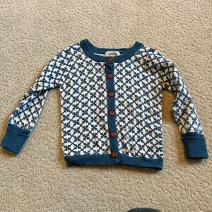Matilda Jane Blue and White Kids Sweater Button Front